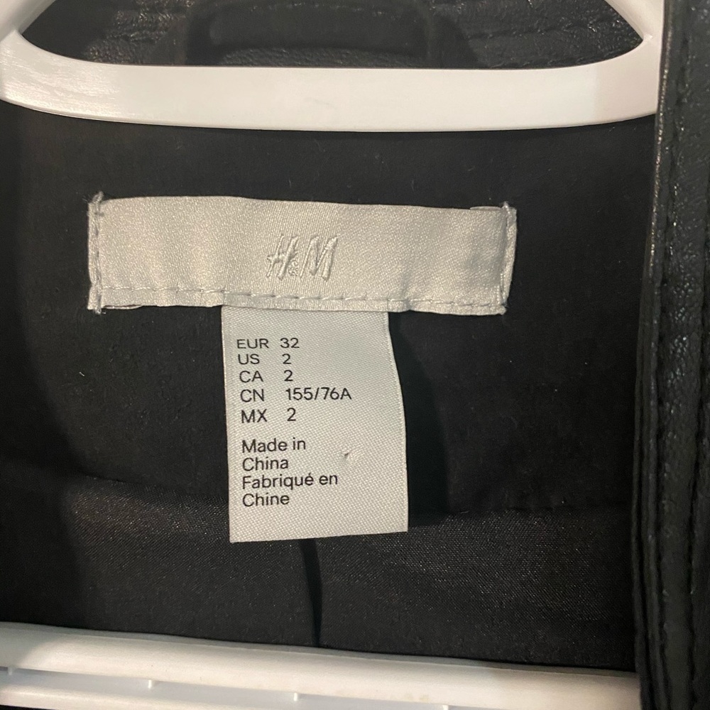 H&M Moto imitation suede jacket size 2 - Picture 4 of 5